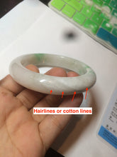 Load image into Gallery viewer, 59.8mm Certificated Type A 100% Natural white/sunny green/purple jadeite jade bangle AZ5-9139
