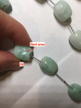 Load image into Gallery viewer, 13.5/12.5mm Type A 100% Natural light apple green/sunny green Jadeite Jade LuluTong (Every road is smooth) olive shape pendant group PA136
