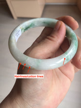 Load image into Gallery viewer, 57mm Certificated sunny green/yellow/white jadeite jade bangle S83-7073
