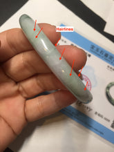 Load image into Gallery viewer, 58mm 100% natural type A certified dark green/purple jadeite jade bangle B120-3024
