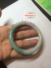 Load image into Gallery viewer, 58mm certified 100% natural type A green round cut jadeite jade bangle AY8-6177
