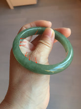 Load image into Gallery viewer, 57.7mm certified Type A 100% Natural oliy dark green/black Jadeite Jade bangle BL121-9425
