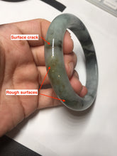 Load image into Gallery viewer, Shopify only. 56.5mm certified 100% natural type A dark green white jadeite jade bangle BN88-4487
