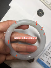 Load image into Gallery viewer, 56mm Certified Type A 100% Natural light green/purple/white round cut Jadeite bangle PD102-4908
