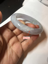 Load image into Gallery viewer, Shopify Only. 57mm Certified Type A 100% Natural icy watery green purple Jadeite Jade bangle BM85-8637
