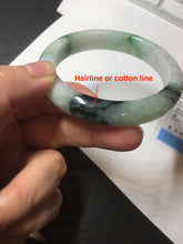 Load image into Gallery viewer, 56.9mm 100% natural Type A sunny green white purple jadeite jade bangle BN6-8241
