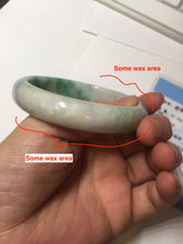 Load image into Gallery viewer, 59.2mm Certified Type A 100% Natural green purple Jadeite Jade bangle S86-7051
