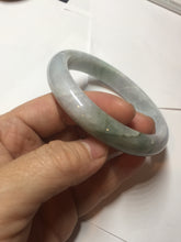 Load image into Gallery viewer, 61.5mm Certified Type A 100% Natura light green white purple Jadeite bangle X153-3825
