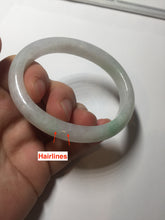 Load image into Gallery viewer, 50mm certified 100% natural Type A icy watery sunny green white (白底青) jadeite jade bangle BN69-9372
