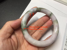 Load image into Gallery viewer, 58.5mm Certified Type A 100% Natural light green/sunny green/brown/black/purple(Rocky Mountain Dusk) chubby round cut Jadeite bangle PD87-1090
