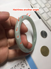 Load image into Gallery viewer, 53mm Certified Type A 100% Natural light green round cut Jadeite bangle PC133-1850
