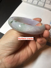 Load image into Gallery viewer, 55mm Certified 100% natural Type A light purple with sunny flying flowers jadeite jade bangle BL107-8720
