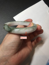 Load image into Gallery viewer, 58.7mm Certified Type A 100% Natural dark green/white//black Jadeite Jade bangle BK40-8351
