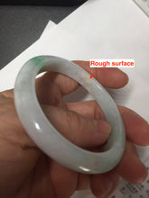 Load image into Gallery viewer, 51mm Certified Type A 100% Natural sunny green white Jadeite Jade oval bangle D161-5352
