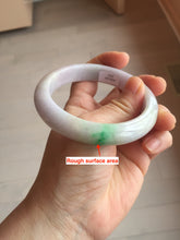 Load image into Gallery viewer, 58.5mm Certified type A 100% Natural sunny green/white/purple(春带彩) Jadeite bangle BS68-2531
