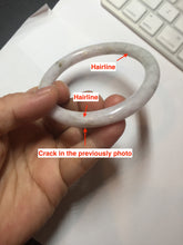 Load image into Gallery viewer, 58.5mm certified 100% natural Type A light purple yellow green white (Whispers of Autumn) round cut jadeite jade bangle PB71-9033
