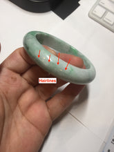 Load image into Gallery viewer, 55.7mm certified type A 100% Natural sunny green Jadeite Jade bangle B114-8228
