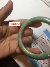 Load image into Gallery viewer, 55.5mm Certified 100% natural Type A sunny green brown jadeite jade bangle BQ18-5460
