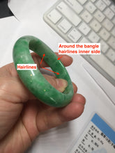 Load image into Gallery viewer, 49mm certified 100% natural Type A sunny green jadeite jade bangle BS85-9901
