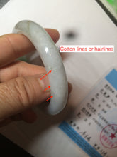 Load image into Gallery viewer, 56.4mm certificated Type A 100% Natural sunny green/white Jadeite Jade bangle Z130-2353
