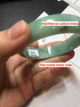 Load image into Gallery viewer, 54.9mm certified natural Type A apple green red jadeite jade bangle BN10-7078
