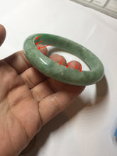 Load image into Gallery viewer, 59mm Certified Type A 100% Natural sunny green gray Jadeite Jade bangle BG236-9898
