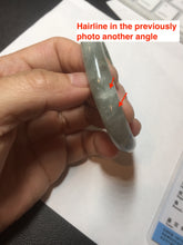 Load image into Gallery viewer, 50mm certified Type A 100% Natural icy watery light green red oval Jadeite Jade bangle BQ8-3804
