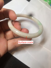 Load image into Gallery viewer, 53mm 100% natural certified sunny green/beige slim jadeite jade bangle AZ139-5329
