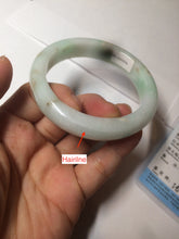 Load image into Gallery viewer, 55.8mm certified 100% natural Type A sunny green/white/brown jadeite jade bangle Y137-3334
