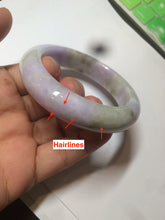 Load image into Gallery viewer, 54mm Certified 100% natural Type A green/brown/purple jadeite jade bangle AR84-5217
