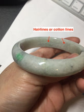 Load image into Gallery viewer, 56.8mm certified Type A 100% Natural sunny green light green Jadeite Jade bangle D140-4008
