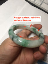 Load image into Gallery viewer, 53.7mm Certified 100% natural Type A sunny green purple jadeite jade bangle BQ35-4145
