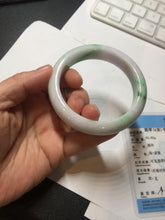 Load image into Gallery viewer, 卖了  57mm certified Type A 100% Natural sunny green/purple/white(白底青) Jadeite Jade bangle BF138-4073
