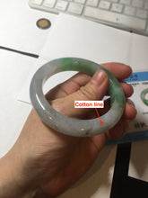 Load image into Gallery viewer, 53.5mm certified 100% natural Type A icy water sunny green/gray/black jadeite jade bangle BP157-5022
