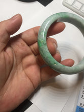 Load image into Gallery viewer, 55.7mm certified type A 100% Natural sunny green Jadeite Jade bangle B114-8228
