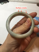 Load image into Gallery viewer, 53.8mm 100% natural Type A light green/red/yellow “Beauty’s Face Scarred” jadeite jade bangle PA39-5298
