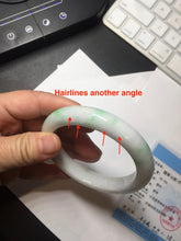 Load image into Gallery viewer, 卖了 58.8mm Certified Type A 100% Natural sunny green/white(白底青) Jadeite Jade bangle AM99-2811
