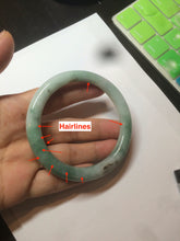 Load image into Gallery viewer, 58mm certified 100% natural type A green round cut jadeite jade bangle AY8-6177
