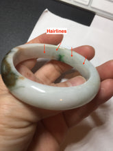 Load image into Gallery viewer, 53.5mm 100% natural certified sunny green brown pink oval jadeite jade bangle BN29-8348
