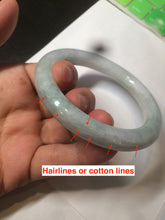 Load image into Gallery viewer, 56.5mm Certified 100% natural Type A light green round cut jadeite jade bangle R91-4067
