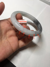 Load image into Gallery viewer, 51.5mm certified Type A 100% Natural black white light green (WuJi) Half Mountain, Half Water(半山半水) Jadeite Jade bangle PB158-5849
