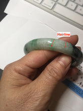 Load image into Gallery viewer, 56.9mm 100% natural Type A sunny green white purple jadeite jade bangle BN6-8241
