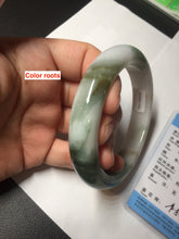 Load image into Gallery viewer, 59mm Certified Type A 100% Natural sunny green/white/brown/black Jadeite Jade bangle BK36-8353
