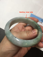 Load image into Gallery viewer, 60.3mm certified type A 100% Natural green/red chubby Jadeite Jade bangle B117-9131
