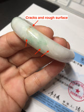 Load image into Gallery viewer, 53mm Certified Type A 100% Natural sunny green white(白底青) Jadeite Jade bangle BP45-3174
