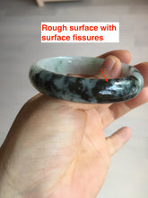 Load image into Gallery viewer, 51.5mm certified Type A 100% Natural icy watery light green sunny green purple oval Jadeite Jade bangle BQ63-5672
