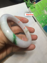 Load image into Gallery viewer, 57mm certified 100% natural sunny green/white/purple jadeite jade bangle AX92-5423

