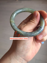 Load image into Gallery viewer, 51mm Certified 100% Natural black/gray sesame paste 芝麻糊 青花 round cut nephrite Jade bangle HHE104-5567
