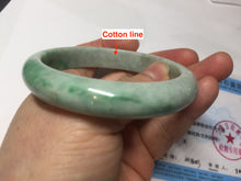 Load image into Gallery viewer, 57mm Certified Type A 100% Natural sunny green yellow Jadeite Jade bangle BS27-4418
