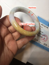 Load image into Gallery viewer, 55mm Certified type A 100% Natural light green/red/purple/yellow(FU Lu SHOU, 福禄寿) Jadeite bangle BS69-2537
